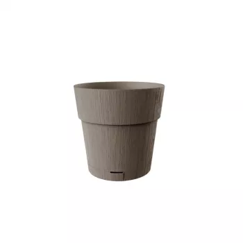 Květináč STEFANPLAST Ethica s miskou Ø20x19 cm hnědý