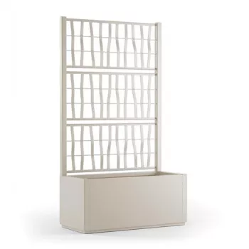 Květináč s mříží Ethica STEFANPLAST 80x36x140 cm bílý