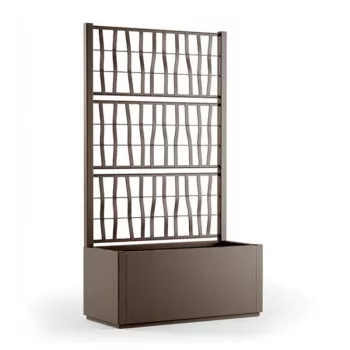 Květináč s popínavou mříží Ethica STEFANPLAST 80x36x140 cm hnědý