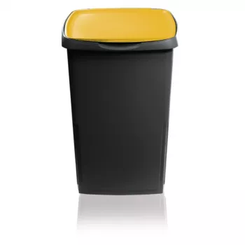 Odpadkový koš Eco Solution GIOSTYLE 45 l tmavě šedý/žlutý
