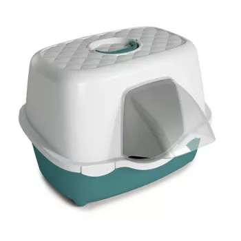 Kočičí toaleta STEFANPLAST Tres Chic Outdoor 56x54,5x39 cm bílá/zelená