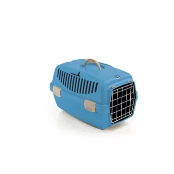 Přepravka Gulliver 1 s kovovými dvířky STEFANPLAST 48x32x31 cm modrá