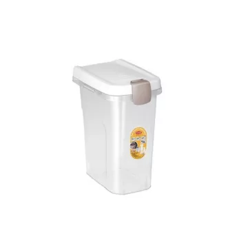 Nádoba na krmivo pro domácí mazlíčky STEFANPLAST 15 l 6 kg průhledná/bílá 33x22x41 cm