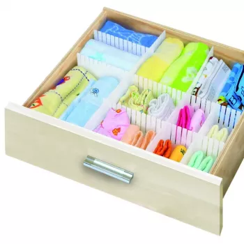 Přihrádky do zásuvky ORDINETT 3 ks 60x8 cm Top Class bílé