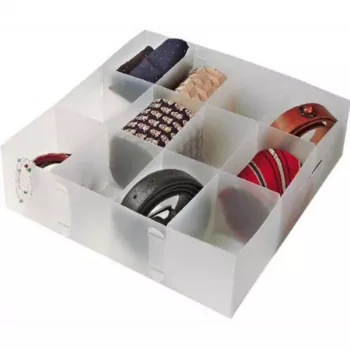ORDINETT organizér L 30,5x30,5x10cm Top Class průhledná úložná krabice