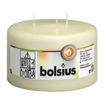 Svíčka válcová BOLSIUS Mamoth se 3 knoty Ø100x150 mm béžová