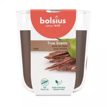 Vonná svíčka ve skle BOLSIUS True Scents Oud Wood Ø97x85 mm
