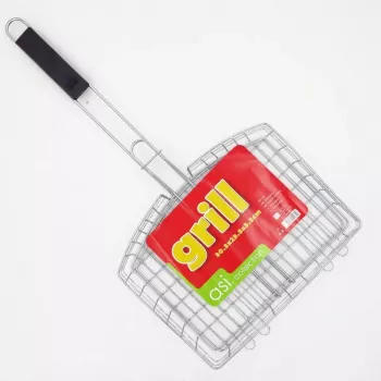 Grilovací rošt ASI COLLECTION 30,5x23,5x5,5 cm, pochromovaná ocel, obdélníkový BBQ rošt