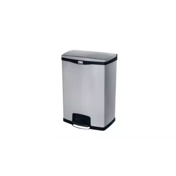 Šlapací odpadkový koš Rubbermaid Slim Jim 90 l nerez, stříbrno-černý, přední pedál 1901999