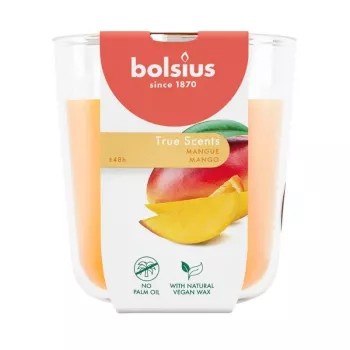 Vonná svíčka ve skle BOLSIUS True Scents Mango, Ø97x85 mm