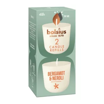 Náplňové svíčky BOLSIUS Clean Light 2 ks bergamot & neroli