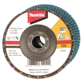 Lamelový kotouč Makita D-27501 125 mm zirkonia zrnitost 80 kuželový