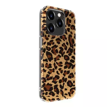 Polykarbonátové pouzdro s leopardím vzorem pro Apple iPhone 15 Pro Evelatus