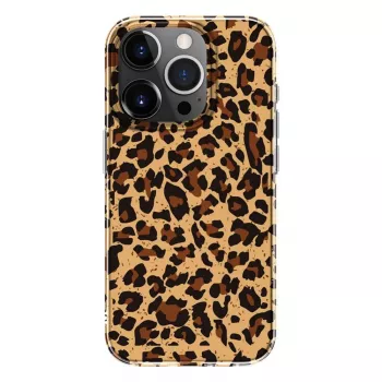 Polykarbonátové pouzdro s leopardím vzorem pro Apple iPhone 15 Pro Evelatus