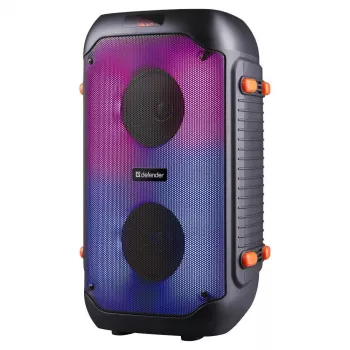 Defender BOOMER 25 Portable Bluetooth Speaker with Karaoke, RGB Lights, TWS, FM Radio, 25W, Black