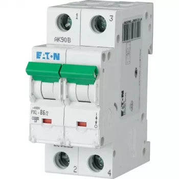 Jistič Eaton PXL-C6/2, 2pólový, 6 A, charakteristika C, 6 kA, 230/400 V AC 236278