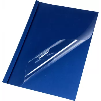 LMG Thermal Binding Covers A4 Blue Leather Look 6.0 mm 50 Sheets (50 Pack) LMG-BMDLM-BL-R6