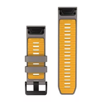 Garmin QuickFit 26 mm silikonový řemínek k hodinkám, břidlicově šedý/žlutý 010-14508-02