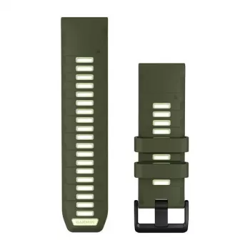 Silikonový pásek k hodinkám Garmin QuickFit 26 mm - Olive Drab / Lemon 010-14508-01
