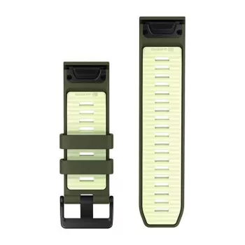 Silikonový pásek k hodinkám Garmin QuickFit 26 mm - Olive Drab / Lemon 010-14508-01