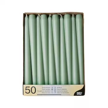 PAPSTAR svíčky 22 x 250 mm, jade green, 50 ks (88341)