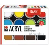 Marabu BASIC sada akrylových barev, 12 x 18 ml, vysoká pigmentace, velmi vysoká světlostálost 1210000000214