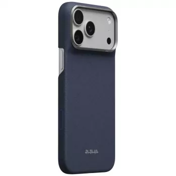 Pouzdro PITAKA Edge Case PTKWeaving-Sapphire MagSafe pro iPhone 18 Pro Max / 17 Pro Max – modré