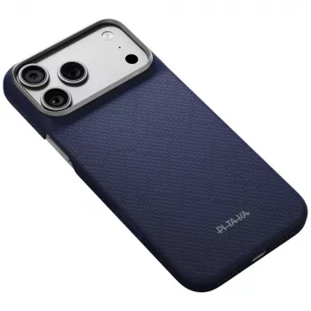 Pouzdro PITAKA Edge Case PTKWeaving-Sapphire MagSafe pro iPhone 18 Pro Max / 17 Pro Max – modré