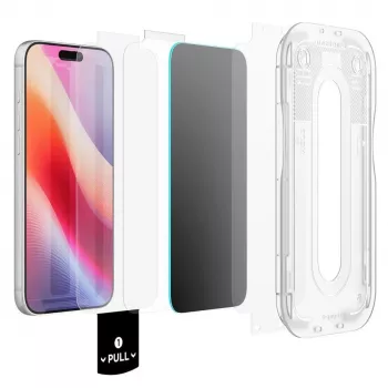 Ochranné tvrzené sklo displeje Spigen Glas.tR EZ Fit Pro HD Anti-Spy pro iPhone 18 Pro (2 ks)