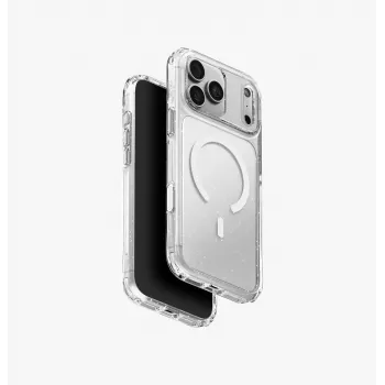 Nabíjecí pouzdro UNIQ LifePro Xtreme MagClick pro iPhone 18 Pro Max / 17 Pro Max – čiré s glitterem