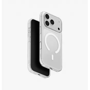 Pouzdro UNIQ Hybrid pro iPhone 18 Pro / 17 Pro s Magclick Charging Airsuit, transparentní