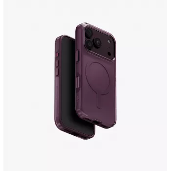 Pouzdro UNIQ Clario Eco Magclick Charging pro iPhone 18 Pro/17 Pro, fialové
