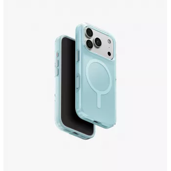 Pouzdro UNIQ Clario Magclick Charging pro iPhone 18 Pro / 17 Pro, modré