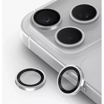 Ochrana objektivu fotoaparátu UNIQ Optix Prime pro iPhone 18 Pro / iPhone 18 Pro Max, stříbrná s aplikátorem