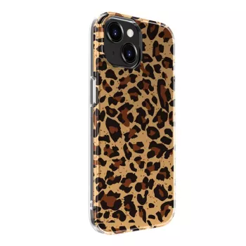 Pouzdro Evelatus EVEAPP15PPDL pro Apple iPhone 15, polykarbonát, leopardí vzor
