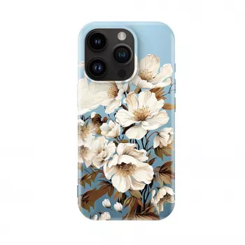 Slim pouzdro Evelatus pro iPhone 16 Pro Max s MagSafe – Flower Blue
