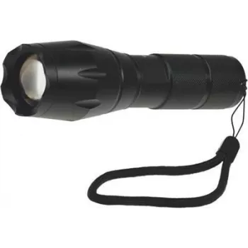 LED svítilna ChiliTec Zoom 10W, 3x AAA, černá 22106