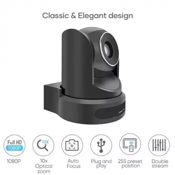 ROCWARE RC20 PTZ Camera 1080p 12x Optical Zoom HDMI USB 3.0 LAN