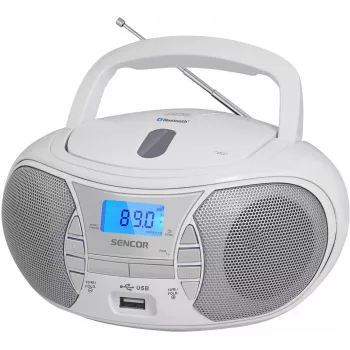 Radiopřijímač SENCOR SPT 2700WH CD/BT/MP3/USB/FM Boombox bílý