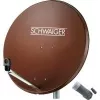 Sada satelitní antény SCHWAIGER 80 cm s Single LNB, cihlově červená