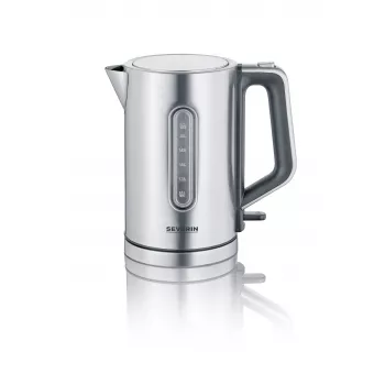 Severin WK 3402 Cordless Kettle, Brushed Stainless Steel/Black