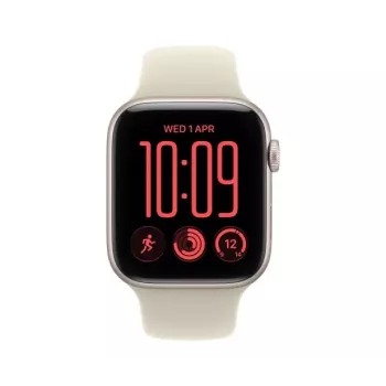 Chytré hodinky Apple Watch SE 3 GPS + Cellular 44 mm, hliníkové pouzdro Starlight se sportovním páskem Sand - M/L