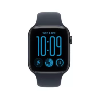 Apple Watch SE 3 GPS 40mm pouzdro z hliníku Midnight s modrým sportovním páskem - S/M