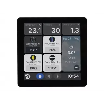 Shelly Wall Display X1i Black Touch Control Panel