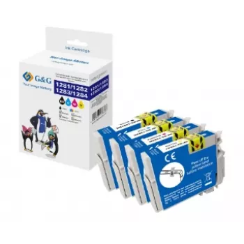 Kompatibilní inkoustové kazety G&G Multipack pro Epson T1285 (C13T12854012), černá/azurová/purpurová/žlutá