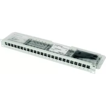 Telegärtner 100007010 19 inch modulový nosič, osazený, CAT 6a, 1U, šedý