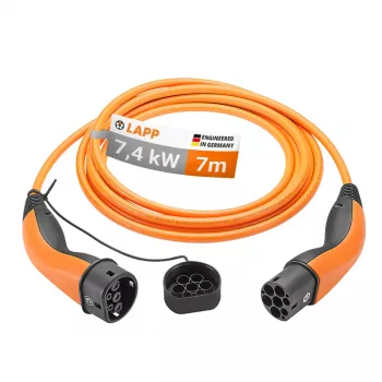 LAPP MOBILITY nabíjecí kabel Type 2, až 7,4 kW, 7 m, oranžový (61791)