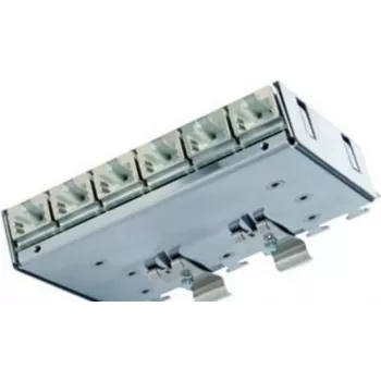 Patch distributor Telegärtner Cat.6A (hluboký) pro DIN lištu s TS adaptérem, 6x RJ45 zásuvka (J02021A0055)