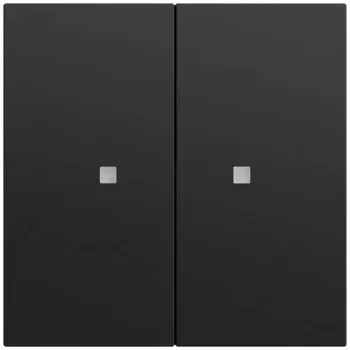 Kolébkový tlačítkový spínač GIRA 517374 2násobný OneKNX System 70, černý (517374)