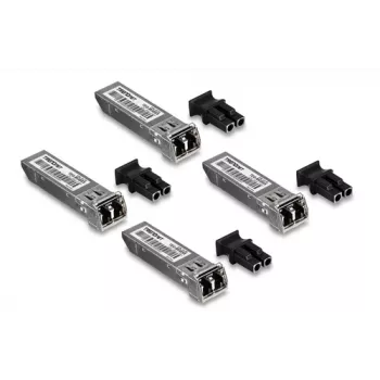 Transceiver modul TRENDnet TEG-MGBSX/4 - SFP (Mini-GBIC) - LC multimode - až 550 m - 850 nm - TAA compliant (4 ks)